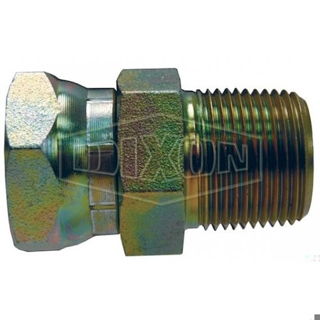 Dixon Swivel Nut, 1-1/2-11-1/2 Nominal, Male NPTF x Female NPSM, Steel, Domestic 1404-24-24